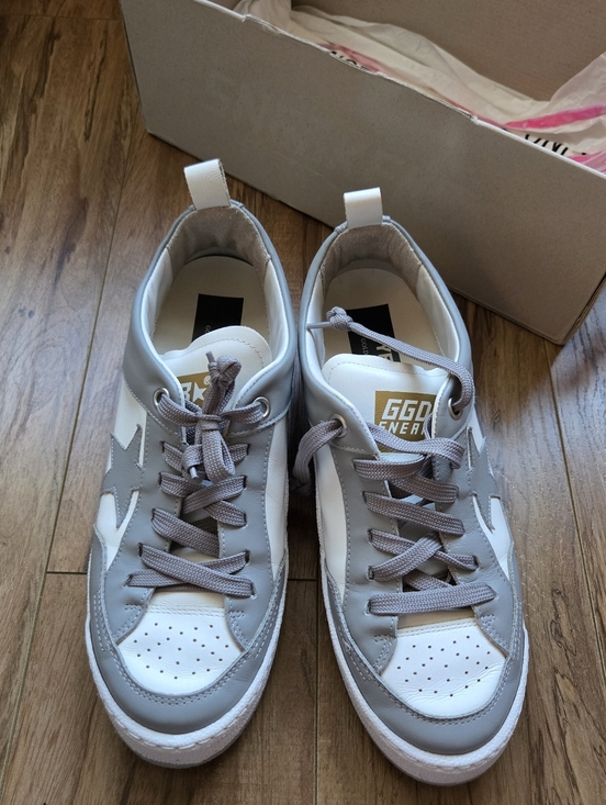 Golden Goose Shoes - Golden Goose Grey Yeah /White Leather Upper Sneaker Box LabelGolden Goose 41, 10